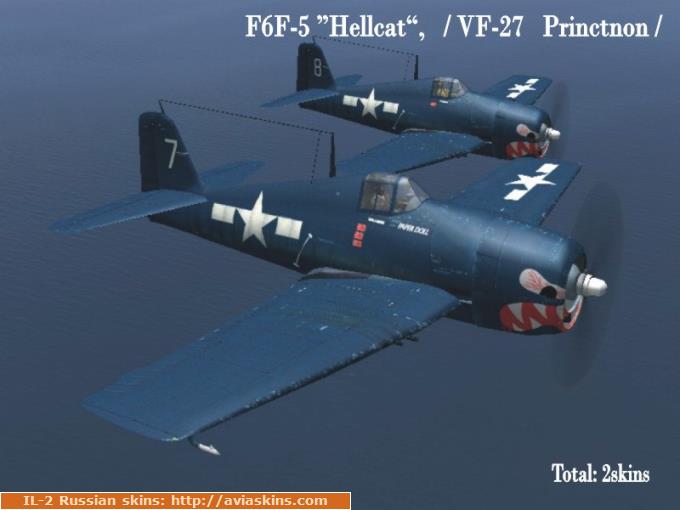 Hellcat  F6F-5   VF 27 ,-.Princenton