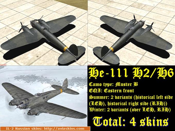 Skinpack He-111 H2/H6 unmarked (EQI EF) 