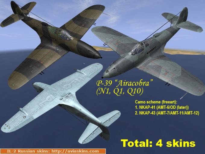 Skinpack P-39 N1/Q1/Q10 by NKAP41/43 camo