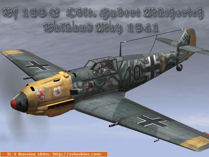 Bf 109 E-7  Oblt. Hubert M&#252;therich